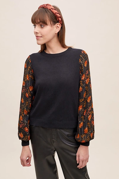 Bl-nk Mixed-media Pullover Top