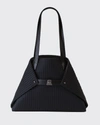 Akris Ai Medium Techno Fabric Shoulder Bag In Black
