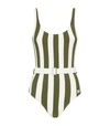 SOLID & STRIPED ANNE-MARIE BELTED STRIPE SWIMSUIT,14971184