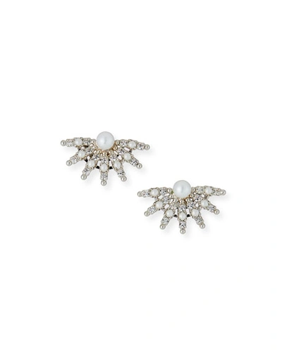 Auden Pearly Crystal-spike Clip-on Earrings