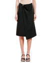 BOTTEGA VENETA DRAPED WRAP-FRONT GABARDINE SKIRT,PROD227990330