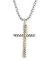 DAVID YURMAN CROSSOVER CROSS NECKLACE W/ 18K GOLD,PROD228280351