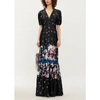 ERDEM ROSETTA FLORAL-PRINT SILK-SATIN MAXI DRESS