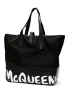 ALEXANDER MCQUEEN ALEXANDER MCQUEEN GRAFFITI LOGO PRINTED TOTE BAG