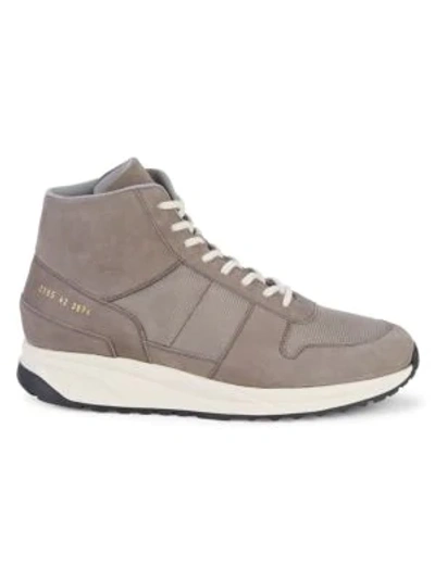 Common Projects Track High-top Sneakers In Warm Grey