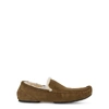 HUGO BOSS RELAX MOCC BROWN SHEARLING SLIPPERS,3193142