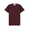 NORSE PROJECTS NIELS BURGUNDY COTTON T-SHIRT,3703875