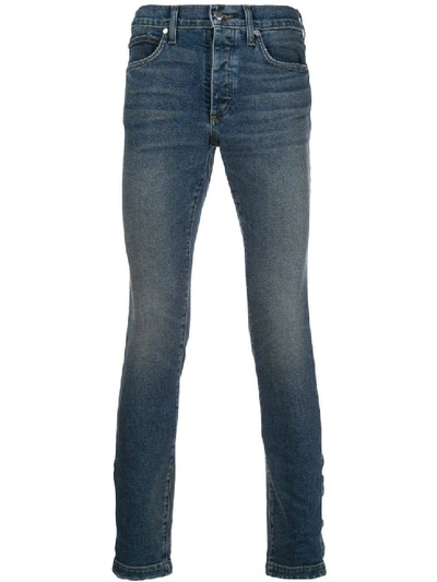 Rhude Stonewashed Skinny Jeans In Grey