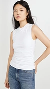 Atm Anthony Thomas Melillo Cropped Stretch-pima Cotton Jersey Tank In White