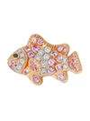 MIO HARUTAKA PINK SAPPHIRE & DIAMOND SMALL FISH EARRING,MHEANIMOOR