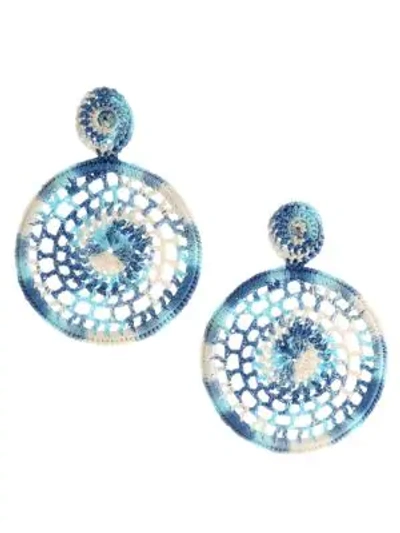 All Things Mochi Dreamy Crochet Earrings In Blue