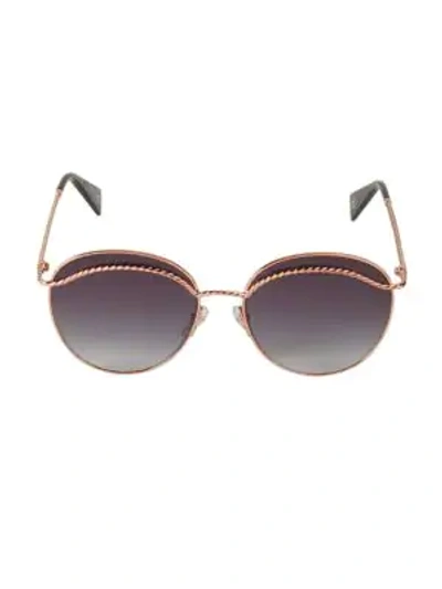 Marc Jacobs 58mm Rounded Aviator Sunglasses In Grey