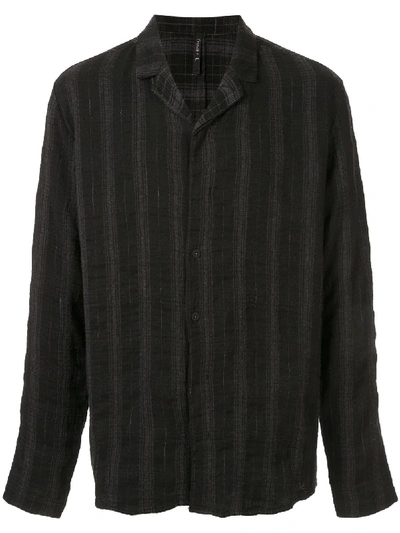 Transit Striped Long Sleeve Shirt In Black