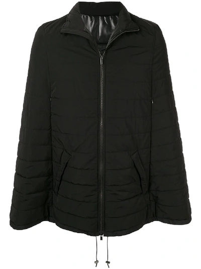 Fumito Ganryu Padded Cape Jacket In Black