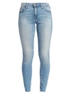 AG Farrah Mid-Rise Ankle Skinny Raw Hem Jeans