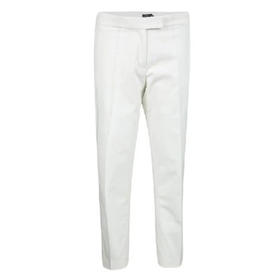 Pre-owned Joseph Off White New Cotton Compact Finley Regular Fit Trousers L