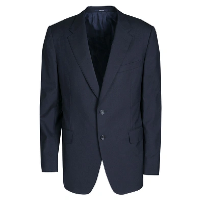 Pre-owned Gucci Navy Blue Tailored Two Button Wool Blazer Xxl