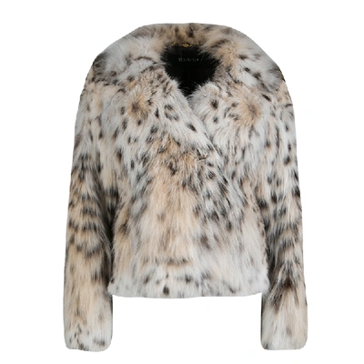 Pre-owned Gucci Beige Lynx Cat Fur Jacket S