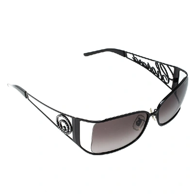 Pre-owned Chopard Black/purple Black Gradient Sch582s Rectangle Sunglasses In Brown