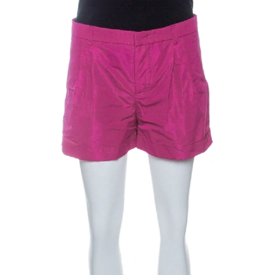 Pre-owned Miu Miu Hot Pink Mini Shorts S