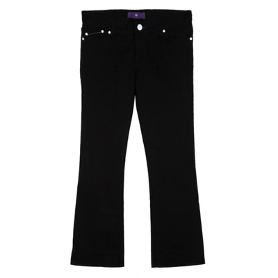 Pre-owned Victoria Beckham White Star Bootcut Jeans M In Black