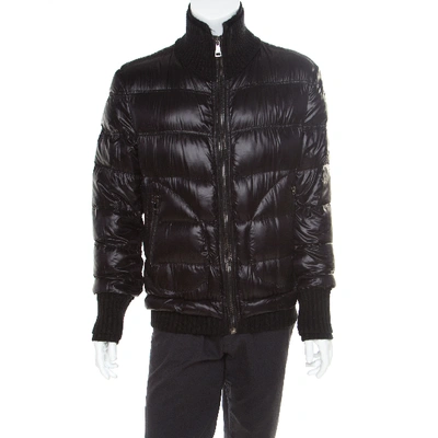 Pre-owned Dolce & Gabbana Black Quilted Bomber Jacket M
