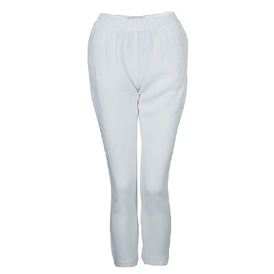 Pre-owned Stella Mccartney White Zip Detail Pants S