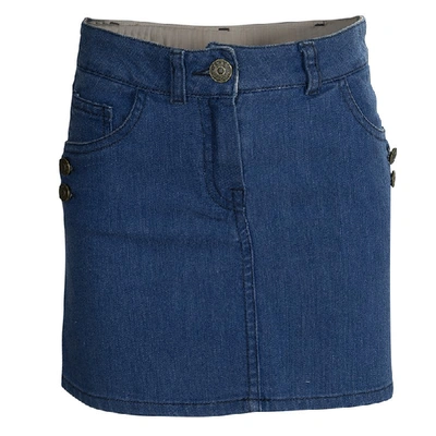 Pre-owned Marc Jacobs Little  Indigo Denim Mini Skirt 10 Yrs In Blue