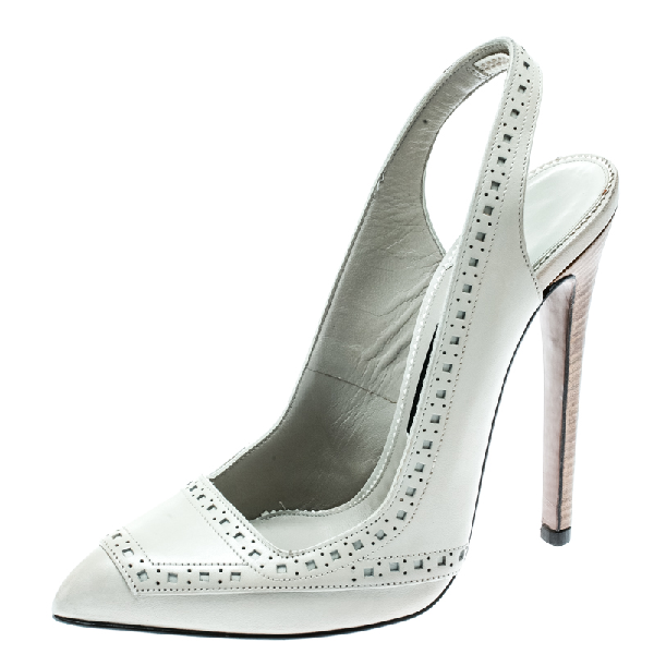 light grey slingback shoes