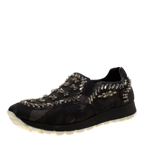 prada camouflage high top sneakers
