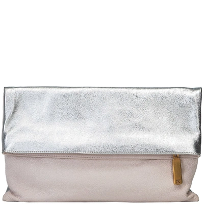 Pre-owned Fendi Pink/light Pink Leather Fold-over Clutch Bag