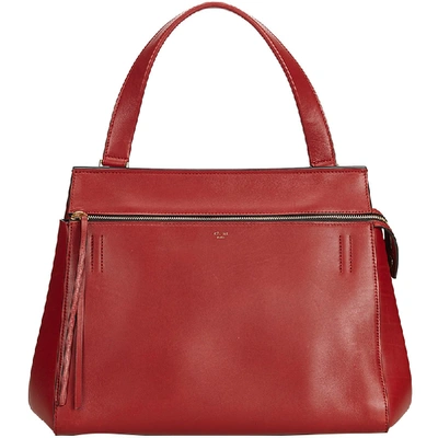 Pre-owned Celine Red Leather Large Edge Bag