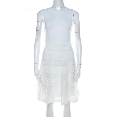 Pre-owned M Missoni White Jersey A-line Short Dress Xs