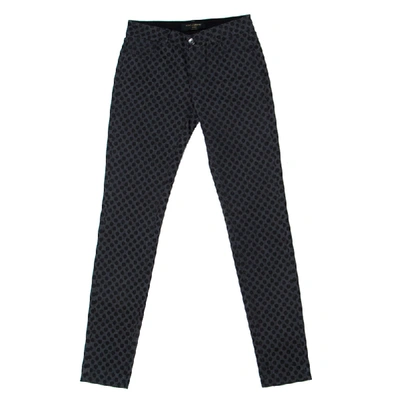 Pre-owned Dolce & Gabbana Grey Polka Dot Denim Skinny Jeans Xs