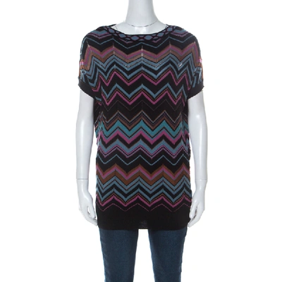 Pre-owned M Missoni Multicolor Chevron Knit Tunic Sweater S