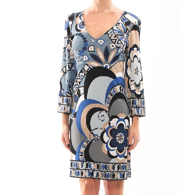 Pre-owned Emilio Pucci Multicolor Print Jersey Dress S