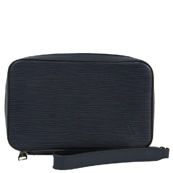 Pre-Owned Louis Vuitton Navy Blue Epi Leather Dandy Wallet | ModeSens