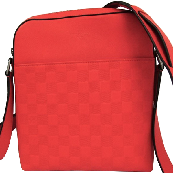 Pre-Owned Louis Vuitton Fusion Damier Infini Leather District Pochette Bag In Orange | ModeSens