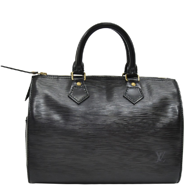 Pre-Owned Louis Vuitton Noir Epi Leather Speedy 25 Bag In Black | ModeSens
