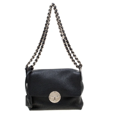 Pre-owned Marc Jacobs Black Leather Flap Chain Shoulder Bag