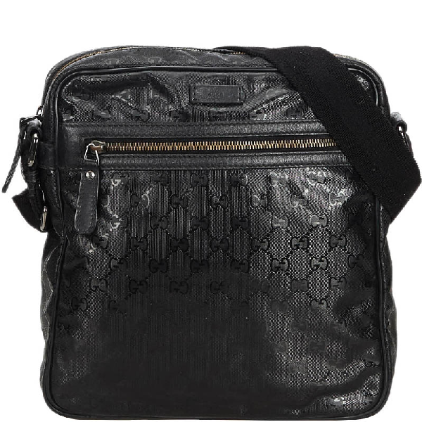 Pre-Owned Gucci Black Gg Canvas Imprime Messenger Bag | ModeSens