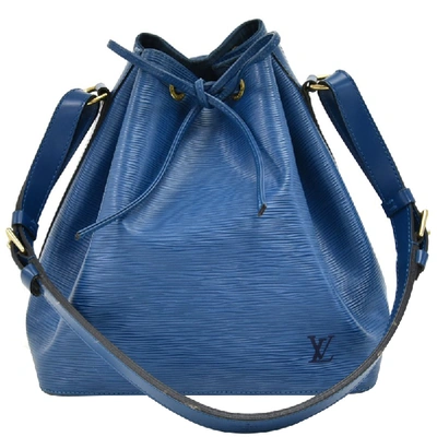 Pre-owned Louis Vuitton Toledo Blue Epi Leather Petit Noe Bag