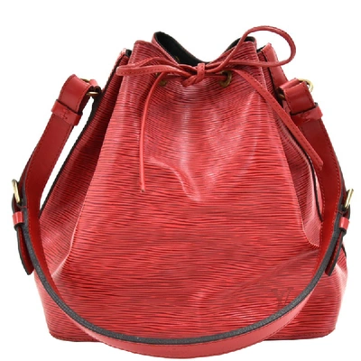Pre-owned Louis Vuitton Red Epi Leather Petit Noe Shoulder Bag