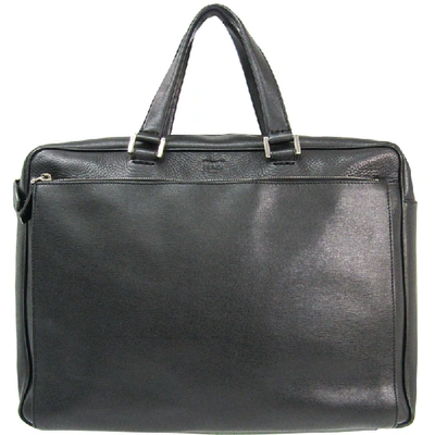 Pre-owned Fendi Black Leather Briefcase