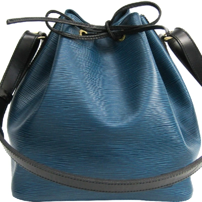 Pre-owned Louis Vuitton Bicolor Epi Leather Petite Noe Bag In Blue