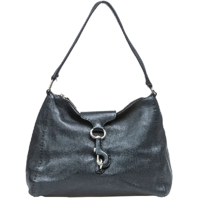 Pre-owned Prada Black Leather Vitello Daino Shoulder Bag