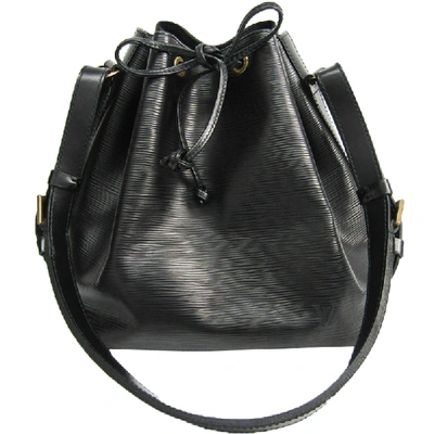 Pre-owned Louis Vuitton Noir Epi Leather Petit Noe Bag In Black