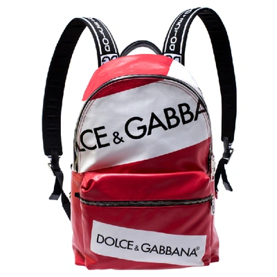 Pre-owned Dolce & Gabbana Multicolor Coated Canvas Vulcano Tape Backpack