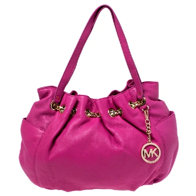 Pre-owned Michael Kors Michael  Pink Leather Chain Excess Shoulder Bag