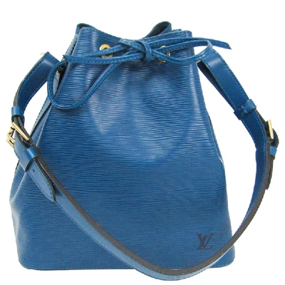 Pre-owned Louis Vuitton Toledo Blue Epi Leather Petit Noe Bag